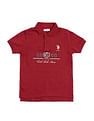 U.S. Polo Assn. Kids Boys Brand Printed Regular Fit Polo Shirt