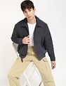 Calvin Klein Jeans Solid Regular-Fit Leather Jacket