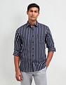 Arrow Sport Manhattan Slim Vertical Striped Shirt