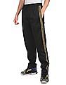 Calvin Klein Jeans Men Black Mid Rise Brand Tape Track Pants