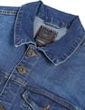 Flying Machine Panelled Spread Collar Denim Jacket