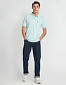 Arrow Sports Tropical Print Cotton Polo Shirt