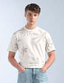 Flying Machine Floral Printed Relaxed Fit T-Shirt