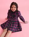 U.S. Polo Assn. Kids Girls Checked Fit & Flare Dress