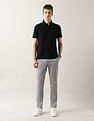 Arrow Textured Night Is Young Polo Shirt