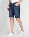 U.S. Polo Assn. Denim Co. Mid Rise Stone Wash Denim Shorts