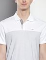Calvin Klein Engineered Horizontal Stripe Liquid Polo Shirt