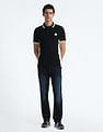 Flying Machine Contrast Panel Pique Polo Shirt