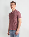 Arrow Patch Pocket Solid Polo Shirt