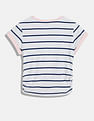 Tommy Hilfiger Girls White Horizontal Striped T-Shirt