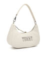 Tommy Hilfiger Logo Beige Pu Shoulder Bag