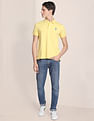 U.S. Polo Assn. Ribbed Collar Solid Polo Shirt