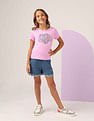 U.S. Polo Assn. Kids Girls Stud Detailed Relaxed Fit T-Shirt