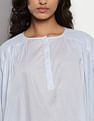 Tommy Hilfiger Cotton Voile Long Sleeve Henley Blouse