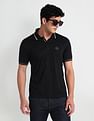Arrow Newyork Striped Collar Cotton Polo Shirt