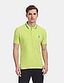U.S. Polo Assn. Green Tipped Collar Pique Polo Shirt