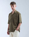 Flying Machine Textured Oversized Jacquard Shirt