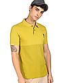U.S. Polo Assn. Denim Co. Ribbed Collar Tonal Panel Polo Shirt