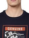 AD by Arvind Crew Neck Graphic Print T-Shirt
