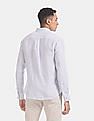 U.S. Polo Assn. Vertical Stripe Button Down Collar Linen Casual Shirt