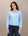 U.S. Polo Assn. Women Crew Neck Typographic Print Sweatshirt