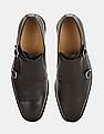 Cole Haan Men Black Giraldo Double Monk Strap Leather Shoes