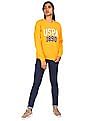 U.S. Polo Assn. Women Crew Neck Printed Sweatshirt