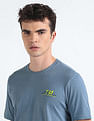 Flying Machine Back Graphic Cotton T-Shirt