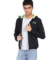 Flying Machine Panelled Solid Hooded Jacket