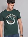 AD by Arvind Crew Neck Graphic Print T-Shirt