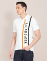 U.S. Polo Assn. Men White Embroidered Logo Cotton Polo Shirt