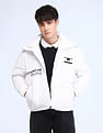 Flying Machine Relaxed Fit Printed Padded Jacket
