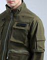 Flying Machine Solid High Neck Jacket