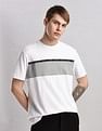 Calvin Klein Jeans Mens White Colourblocked T-Shirts