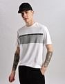 Calvin Klein Jeans Mens White Colourblocked T-Shirts