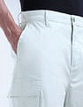 Flying Machine Mid Rise Relaxed Tapered Fit Cargos