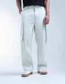 Flying Machine Mid Rise Relaxed Tapered Fit Cargos