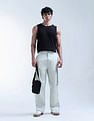 Flying Machine Mid Rise Relaxed Tapered Fit Cargos