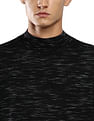 Calvin Klein Men Black Space Dyed Superior Wool Sweater