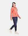 Aeropostale Orange Hooded Zip Up Sweatshirt