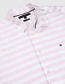 Tommy Hilfiger Textured Horizontal Regular Fit Striped Shirt