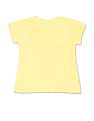 U.S. Polo Assn. Kids Girls Light Yellow Crew Neck Brand Print T-Shirt