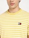 Tommy Hilfiger Logo Striped Regular-Fit Cotton T-Shirt