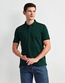 Arrow Newyork Stripe Collar Solid Polo Shirt