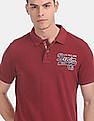 U.S. Polo Assn. Denim Co. Red Solid Pique Polo Shirt