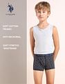 USPA Innerwear Boys Mid Rise Cotton Spandex Trunks - Pack Of 3