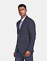 U.S. Polo Assn. Men Navy Single Breasted Patterened Casual Blazer