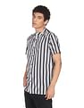 Flying Machine Mandarin Collar Cotton Shirt