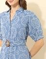 U.S. Polo Assn. Women Schiffli Midi Shirt Dress