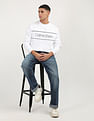 Calvin Klein Brand Print Crew Neck Sweatshirt
